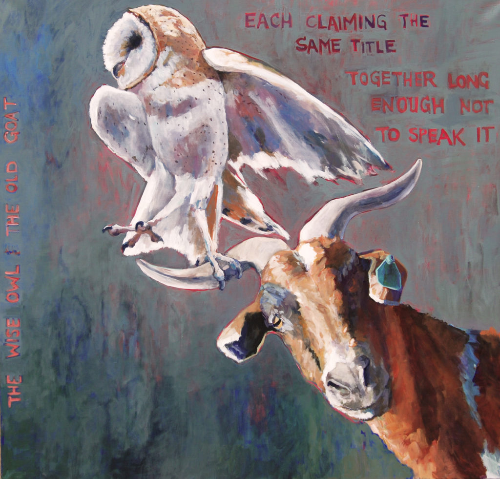 Heather Foster, The Wise Owl and the Old Goat art