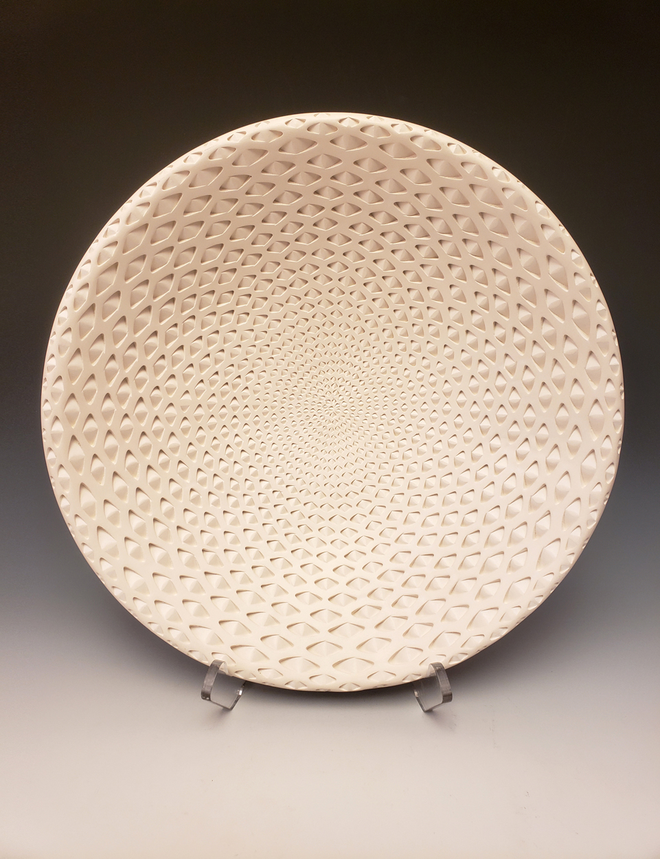 Michael Wisner - White Oval Bowl (137)