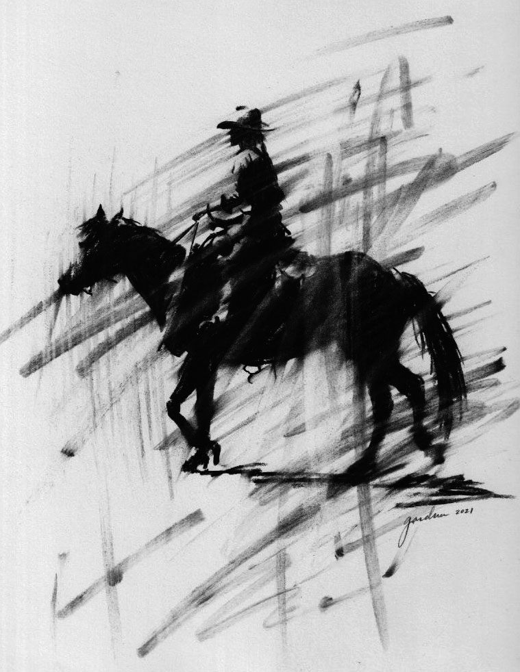 Terry Gardner - Dusty Cowgirl, Study