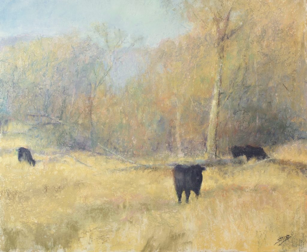 Sabrina Stiles, Autumn Cowscape art