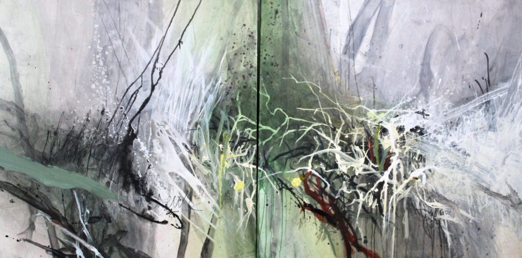 Allison Stewart, Mountain Canto II (diptych) art