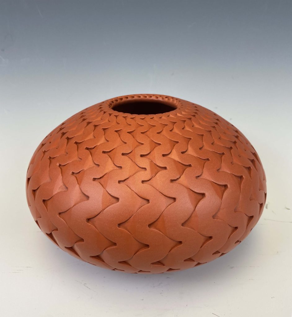 Michael Wisner, Terracotta Meandering River 5 x 7 (277) art